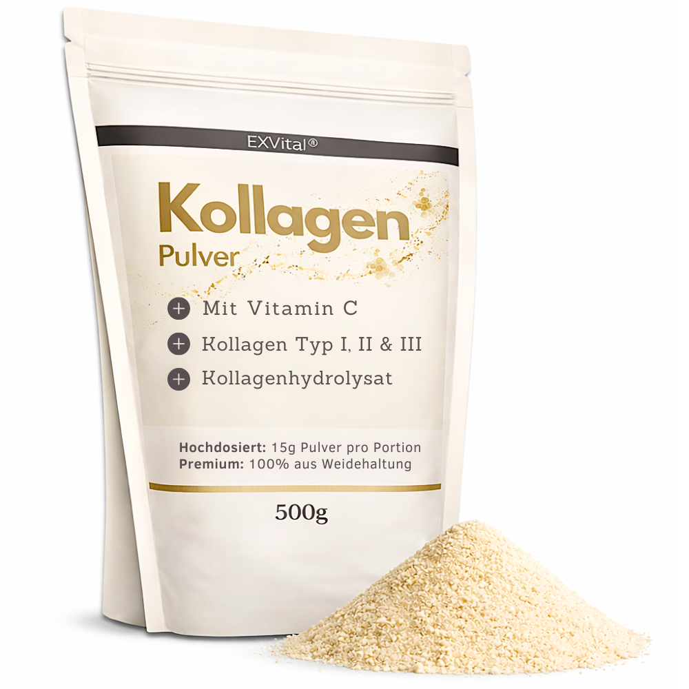 Kollagen Pulver mit Vitamin C (500g) von EXVital – EXVital