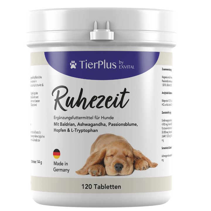 TierPlus Ruhezeit Tabletten für Hunde mit Baldrian und Ashwagandha