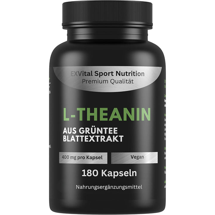 L-Theanin Kapseln, 400mg aus Grüntee Blattextrakt von EXVital