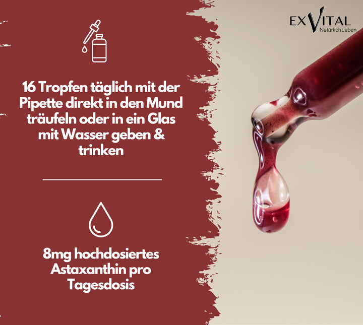 Bio Astaxanthin Tropfen 30 ml von EXVital