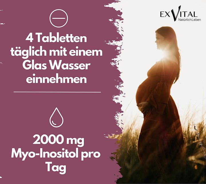 Inositol mit Folsäure 180 Tabletten von EXVital