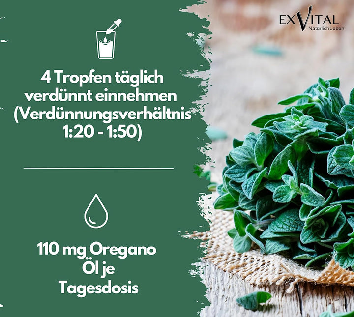 Oregano Öl mit 80% Carvacrol, 30ml von EXVital