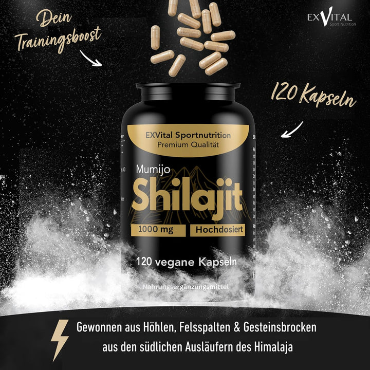 Mumijo Shilajit Kapseln, hochdosiert von EXVital