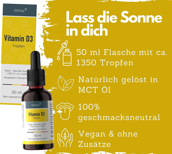 Vitamin D3 von EXVital, 50ml Tropfen