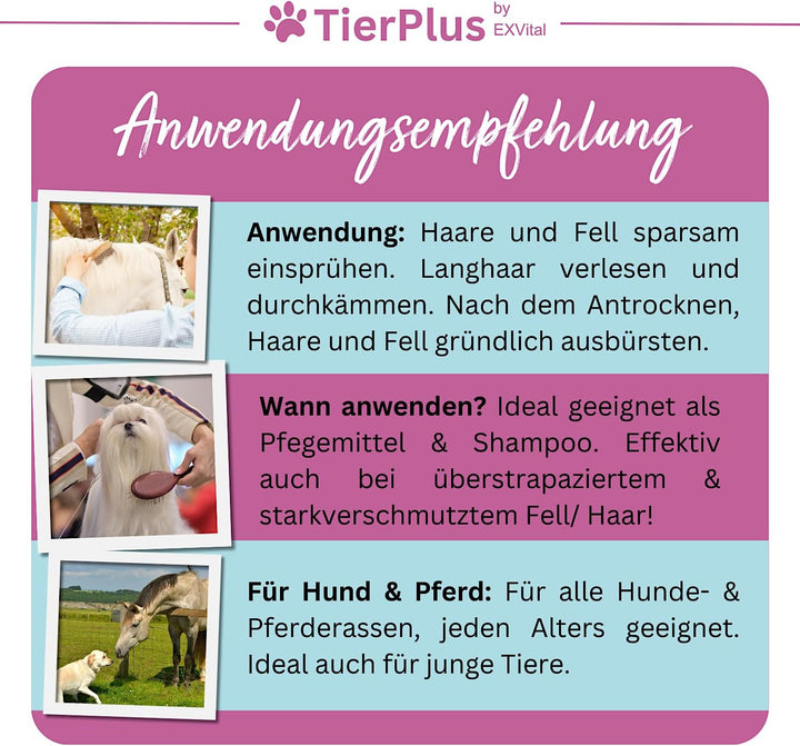 Haarpracht Spray für Pferde &amp; Hunde von TierPlus