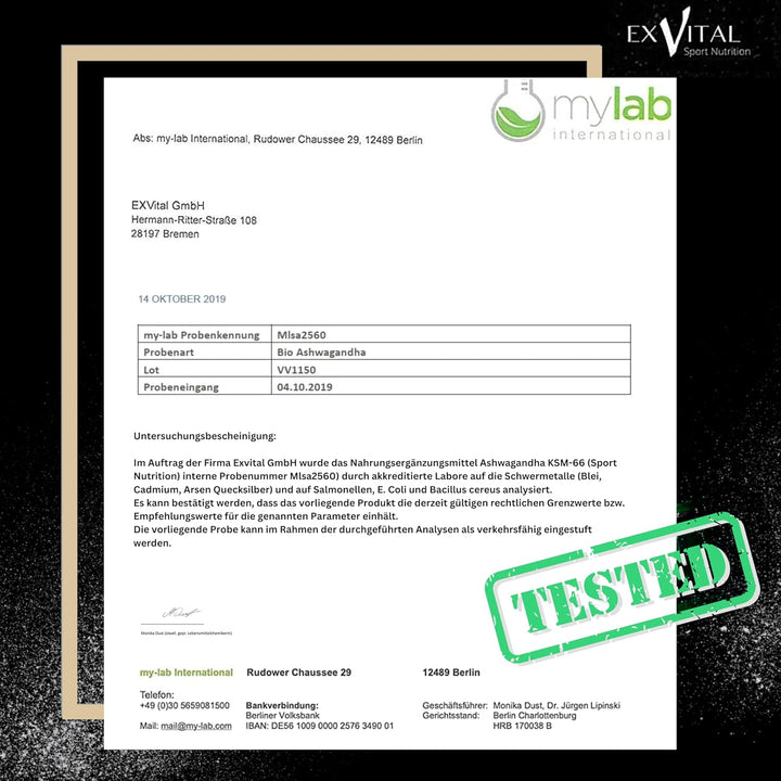 Ashwagandha KSM-66® 600 mg pro Tagesdosis von EXVital