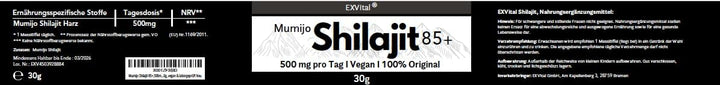 Mumijo Shilajit 85+ von EXVital