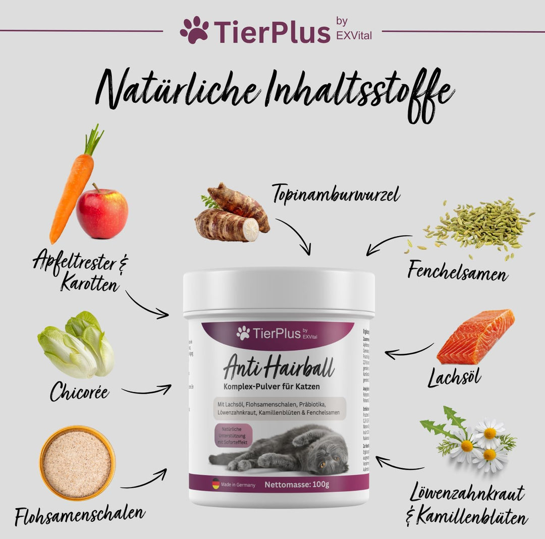 TierPlus Anti Hairball Komplex Pulver für Katzen