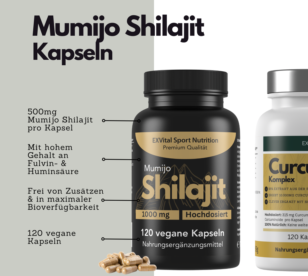 Natural Power Set (Curcuma Komplex, Shilajit &amp; Ashwagandha Kapseln)