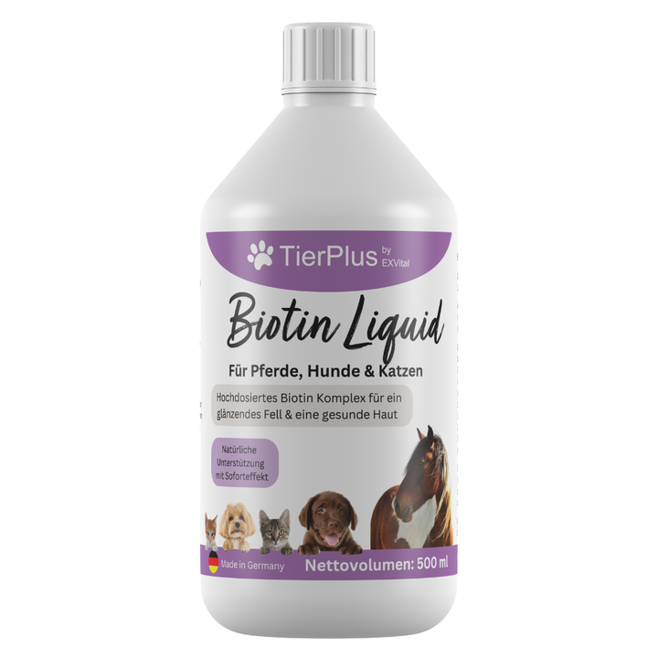 TierPlus Biotin Liquid für Pferde, Hunde &amp; Katzen