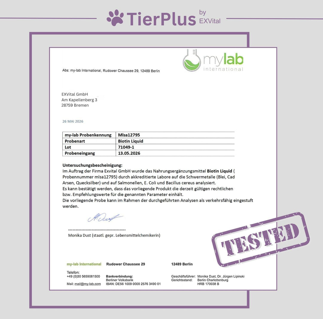 TierPlus Biotin Liquid für Pferde, Hunde &amp; Katzen
