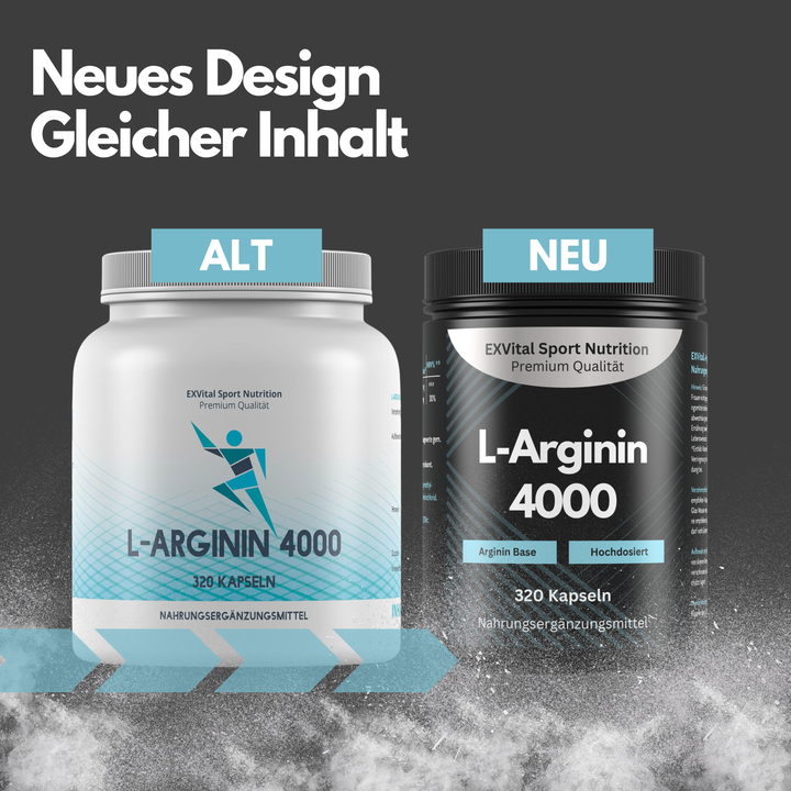 L-Arginin 4000 hochdosiert von EXVital Sport Nutrition, 320 Kapseln