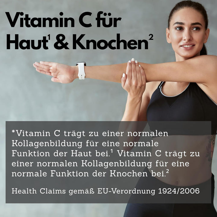 Marine Collagen Kapseln, 1700mg Meereskollagen pro Tag mit Vitamin C von EXVital