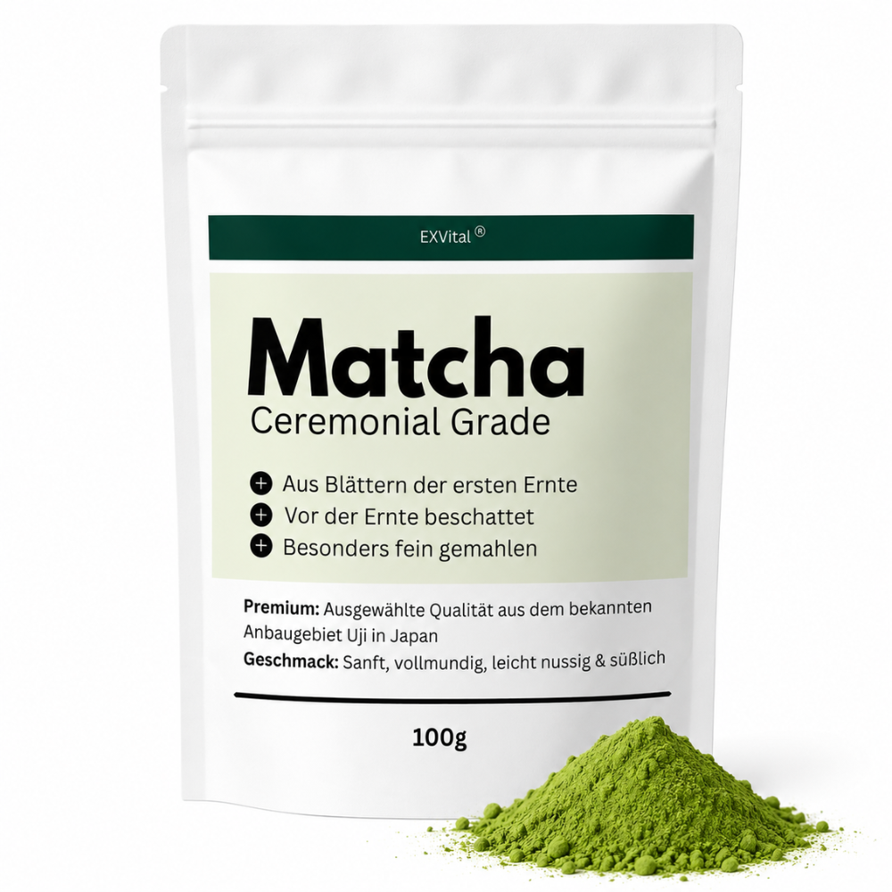 Matcha Ceremonial Grade, Matcha Pulver aus Uji Japan, 100 g