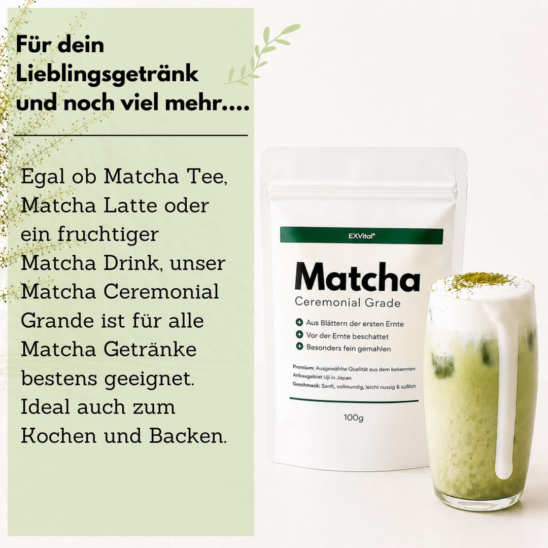 Matcha Ceremonial Grade, Matcha Pulver aus Uji Japan, 100 g