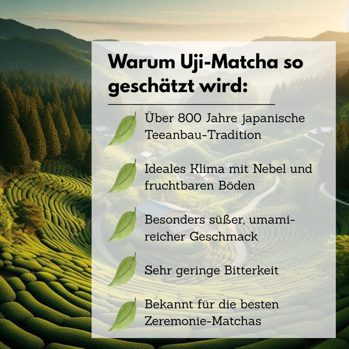 Matcha Ceremonial Grade, Matcha Pulver aus Uji Japan, 100 g