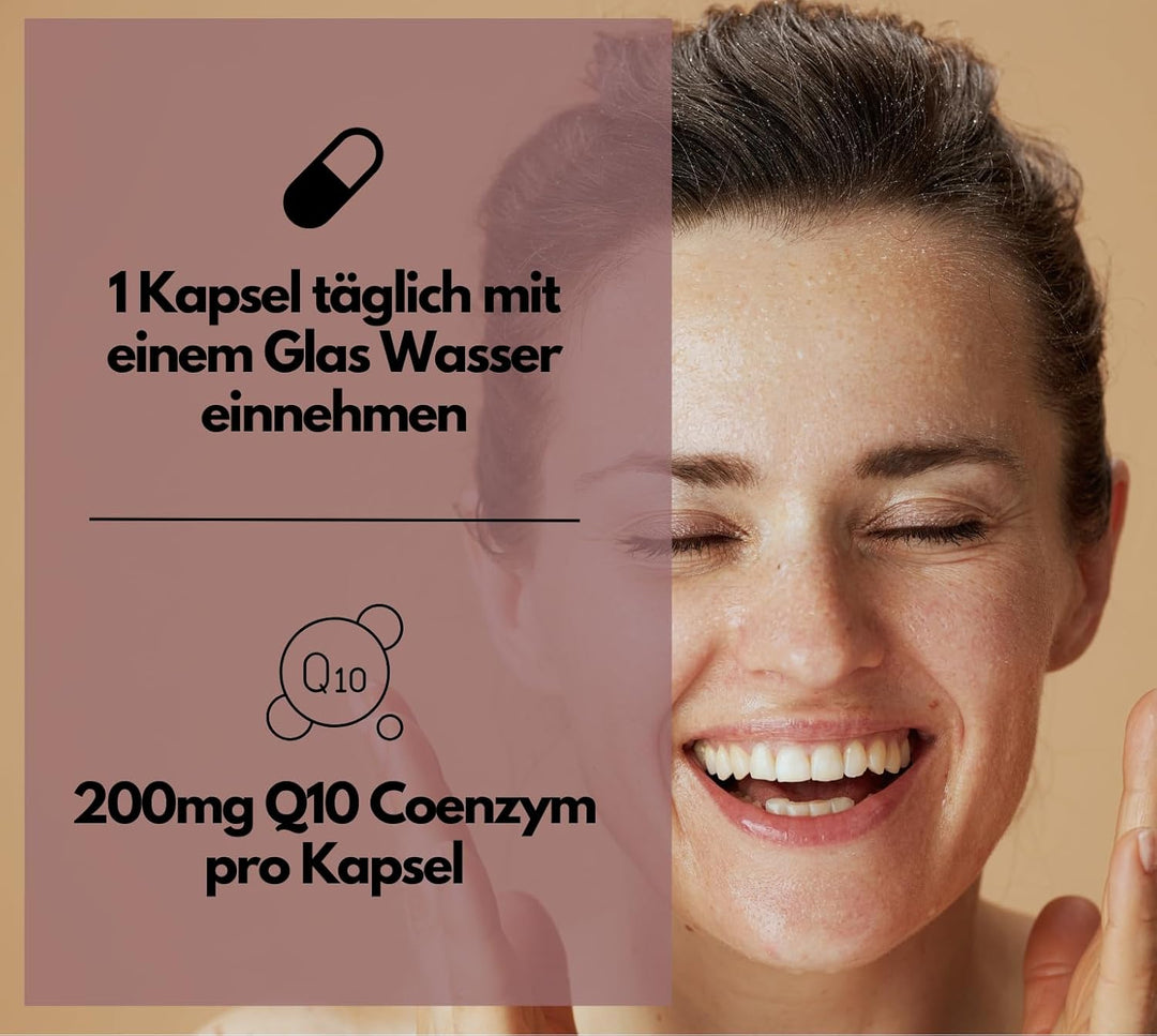 Q10 Coenzym Kapseln, hochdosiert 200mg pro Tag, 120 Stück von EXVital