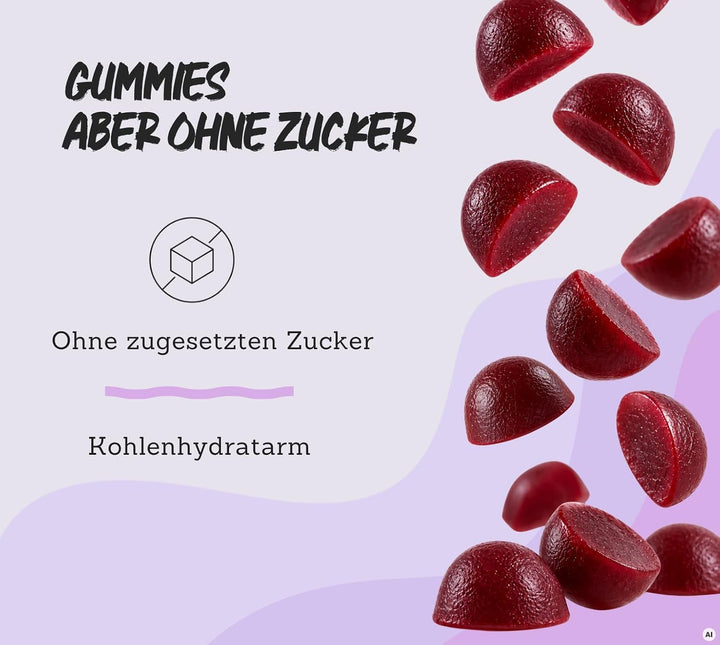 Schwarzkümmelöl Gummies mit Blueberry Geschmack, vegan, hochdosiert &amp; zuckerfrei