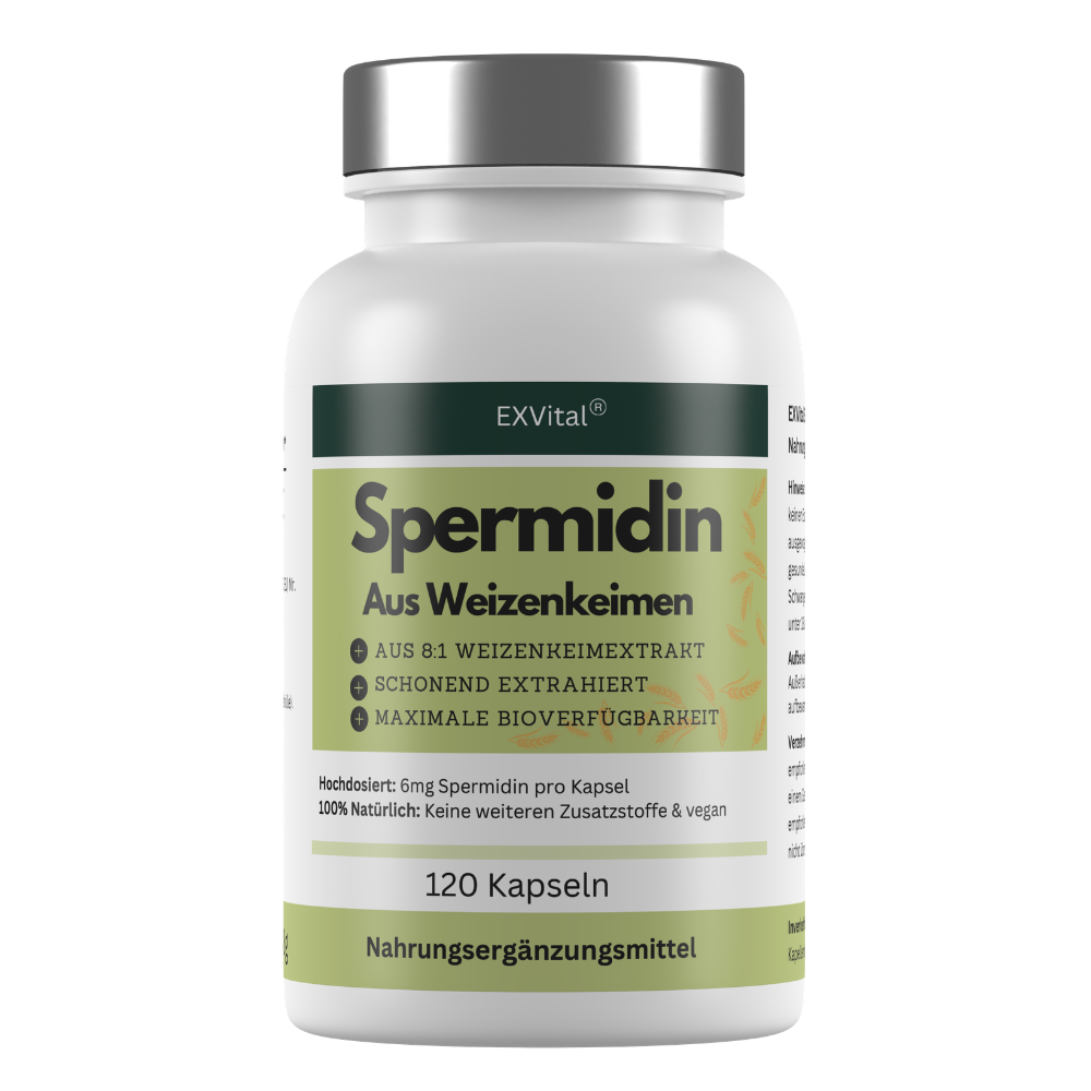 Spermidin Kapseln, 6mg Spermidin pro Kapsel, 120 Kapseln von EXVital