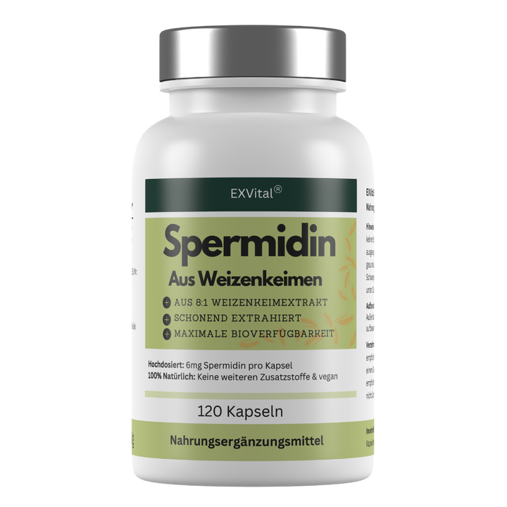 Spermidin Kapseln, 6mg Spermidin pro Kapsel, 120 Kapseln von EXVital