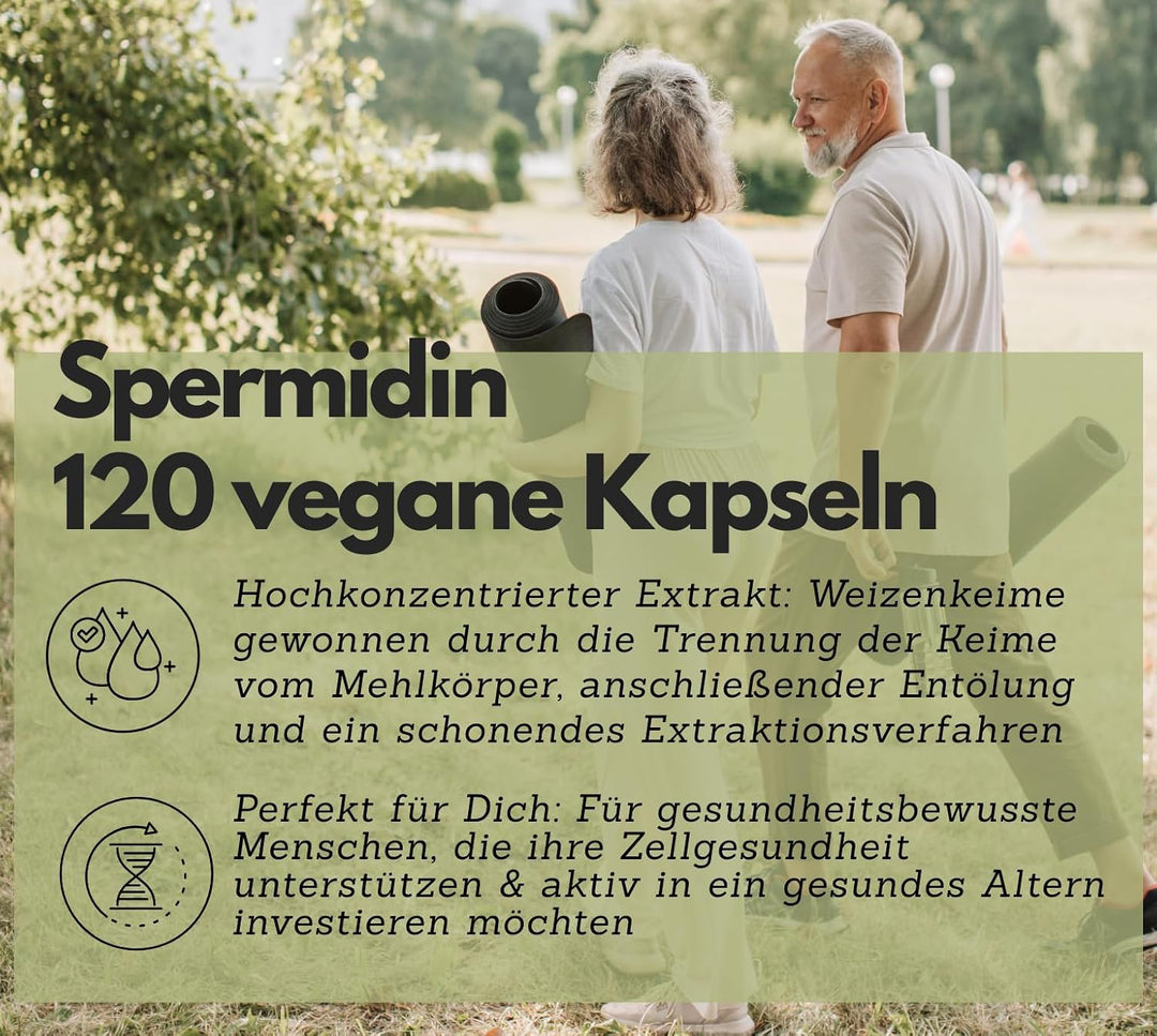 Spermidin Kapseln, 6mg Spermidin pro Kapsel, 120 Kapseln von EXVital