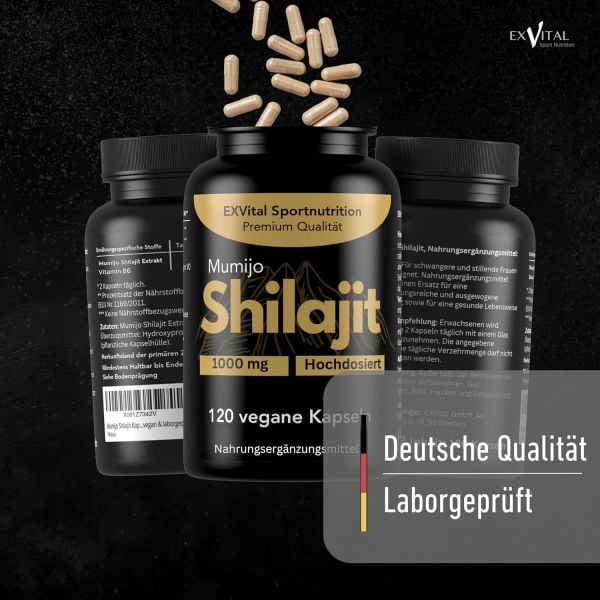 Mumijo Shilajit Kapseln, hochdosiert von EXVital