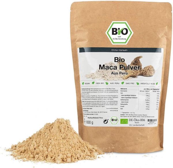 BIO Maca Pulver von EXVital aus Peru, 1kg