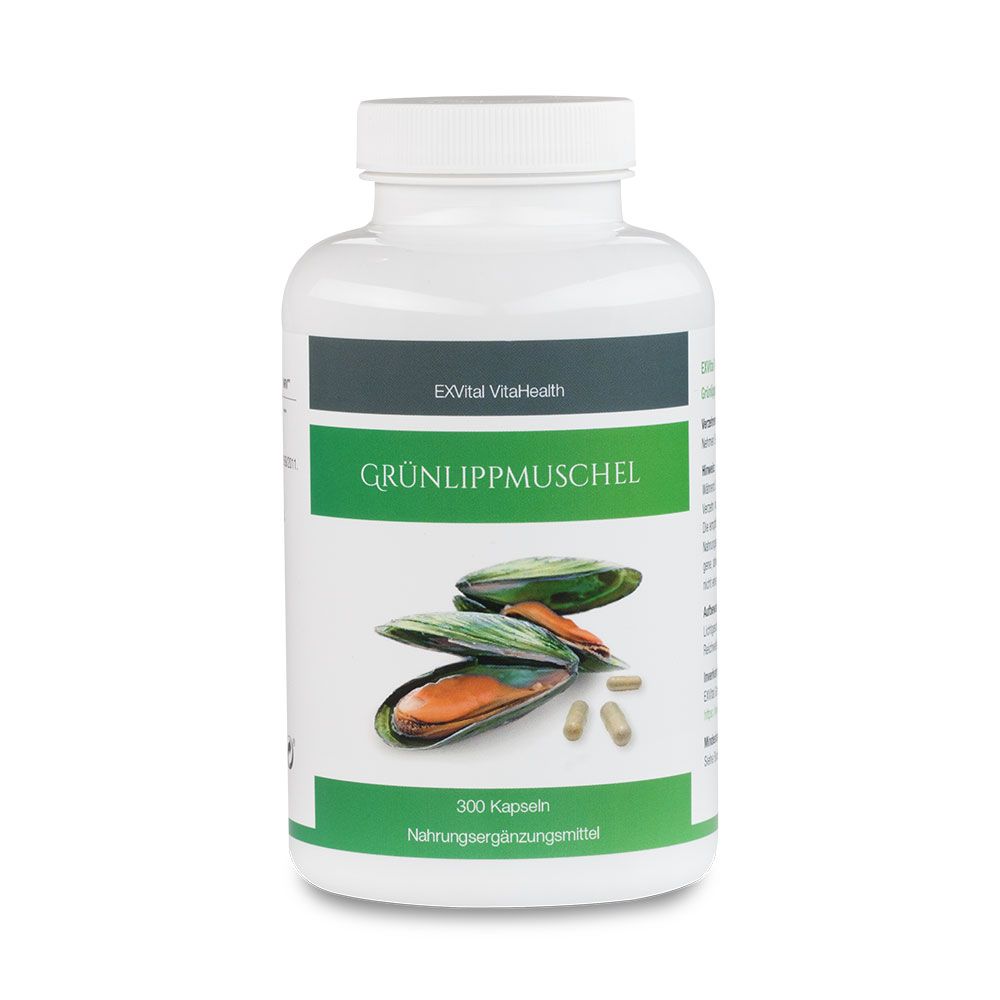 Grünlippmuschel hochdosiert von EXVital VitaHealth, 300 Kapseln Grünlippmuschel hochdosiert von EXVital VitaHealth, 300 Kapseln