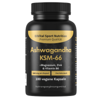 Ashwagandha KSM-66® 600 mg pro Tagesdosis von EXVital Ashwagandha KSM-66® 600 mg pro Tagesdosis von EXVital