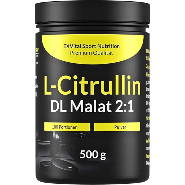 L-Citrullin DL-Malat 2:1 Pulver, 500g von EXVital Sport Nutrition