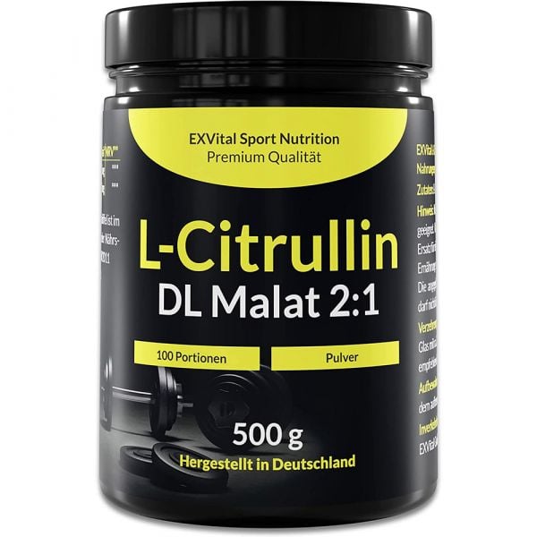 L-Citrullin DL-Malat 2:1 Pulver, 500g von EXVital Sport Nutrition