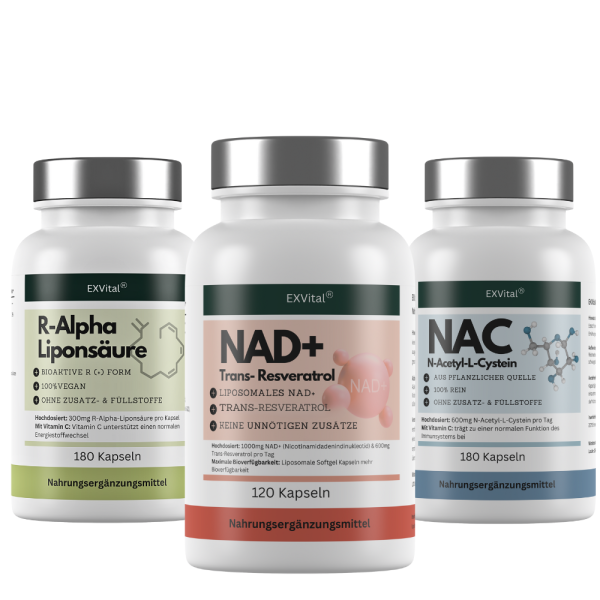 ZellPlus Set (NAD+, NAC & R-Alpha Liponsäure Kapseln)