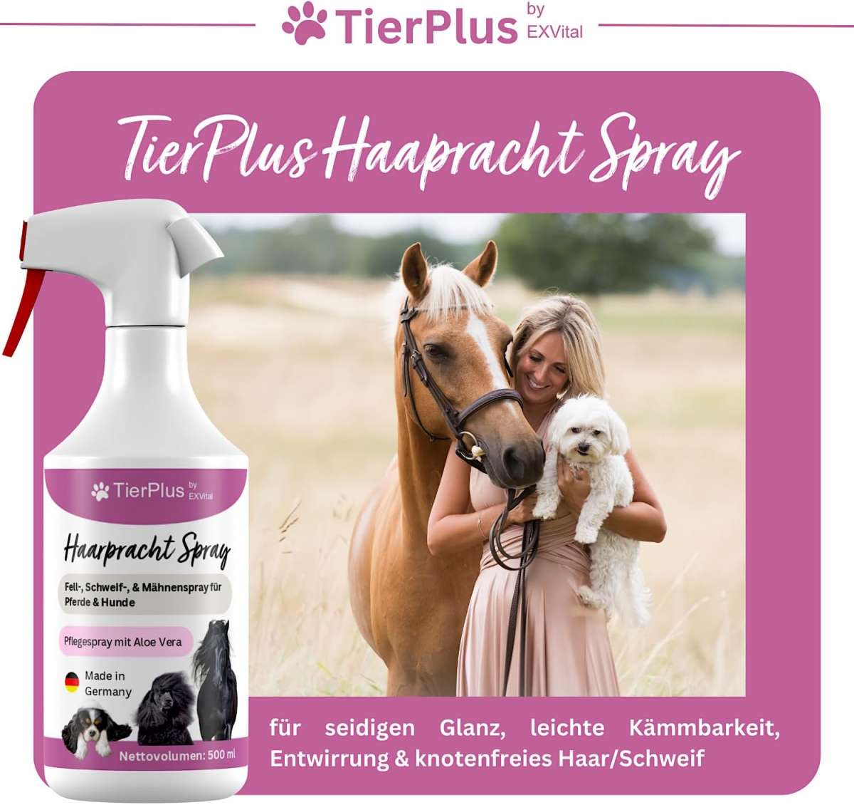 Haarpracht Spray fr Pferde & Hunde | TierPlus