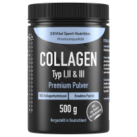 Collagen Pulver 500 Gramm, Bioaktives Kollagen von EXVital Collagen Pulver 500 Gramm, Bioaktives Kollagen von EXVital