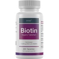 Biotin für Haare, Haut und Fingernägel hochdosiert von EXVital, 365 Tabletten Biotin für Haare, Haut und Fingernägel hochdosiert von EXVital, 365 Tabletten