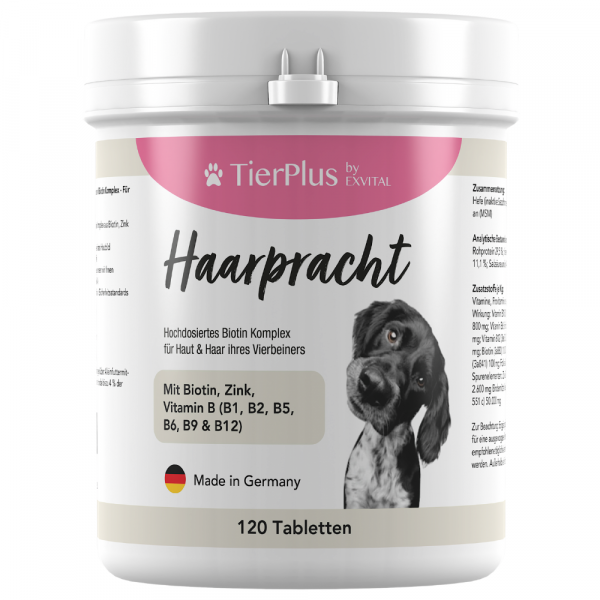 Haarpracht Tabletten - hochdosiertes Biotin Komplex für Hunde