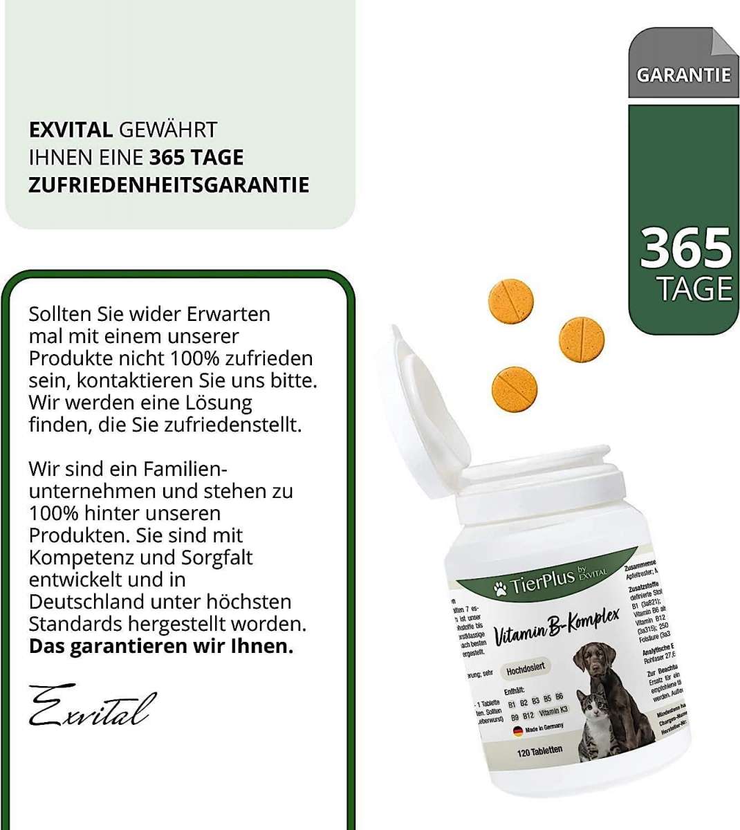 Vitamin B Komplex Hunde & Katzen von EXVital Tierplus