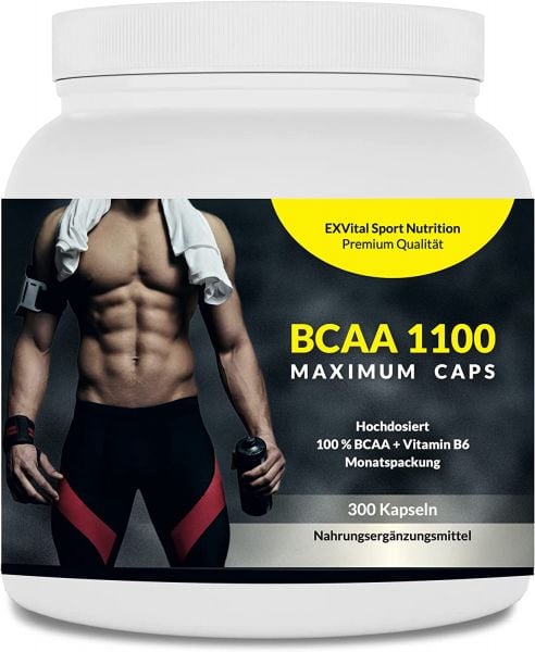 BCAA 1100 Maximum Caps von EXVital Sport Nutrition, 300 Kapseln