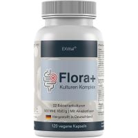Flora+ Kulturen Komplex mit 500 Mrd. KBE/g - 22 Bakterienkulturen von EXVital Flora+ Kulturen Komplex mit 500 Mrd. KBE/g - 22 Bakterienkulturen von EXVital